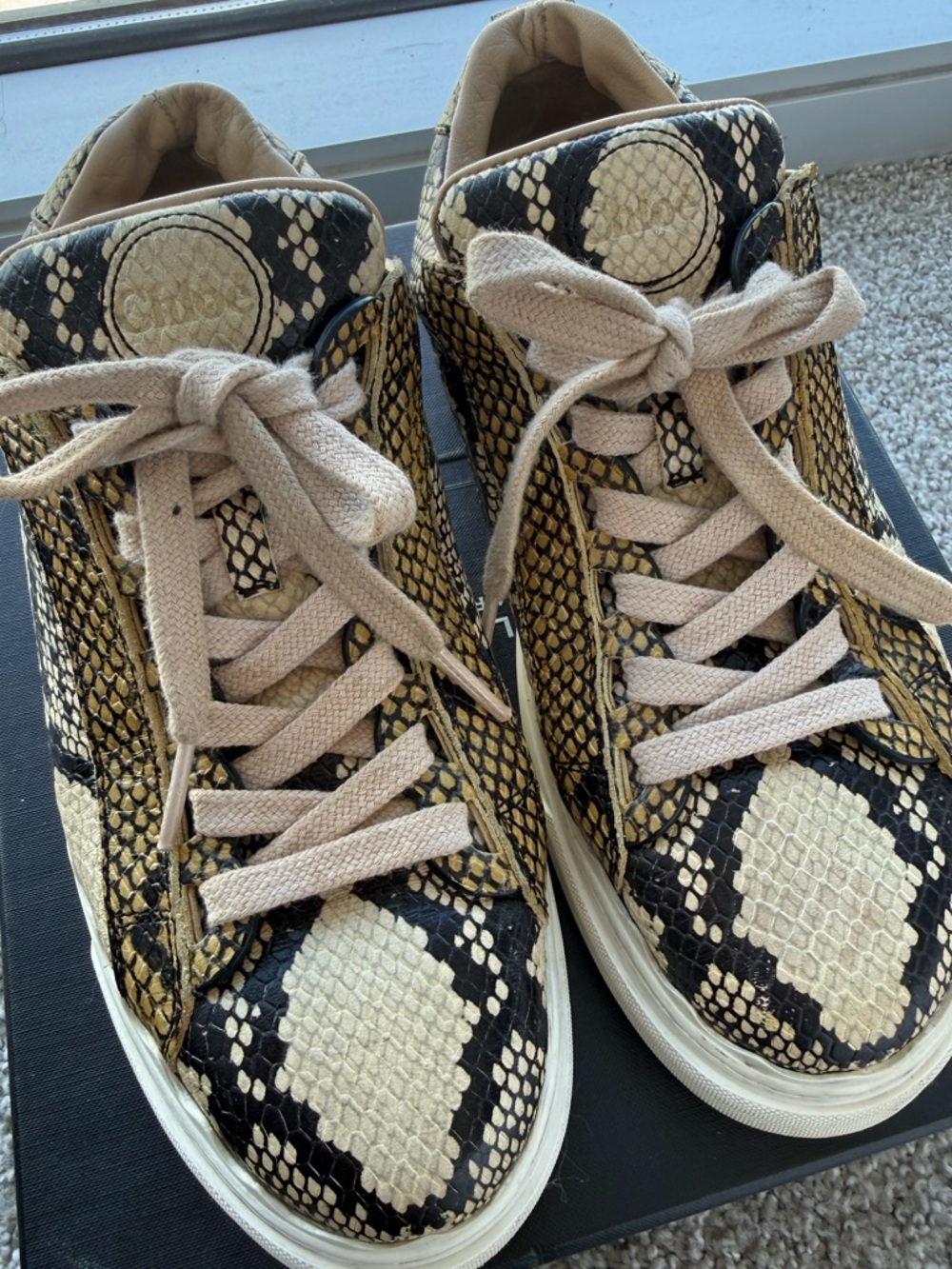 Chloe’ Python Print Sneakers